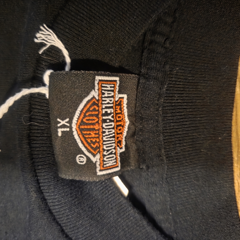 Vintage Harley Davidson 3D Emblem “The Last Biker on Earth” Wizard T-Shirt 1990 - Picture 3 of 6